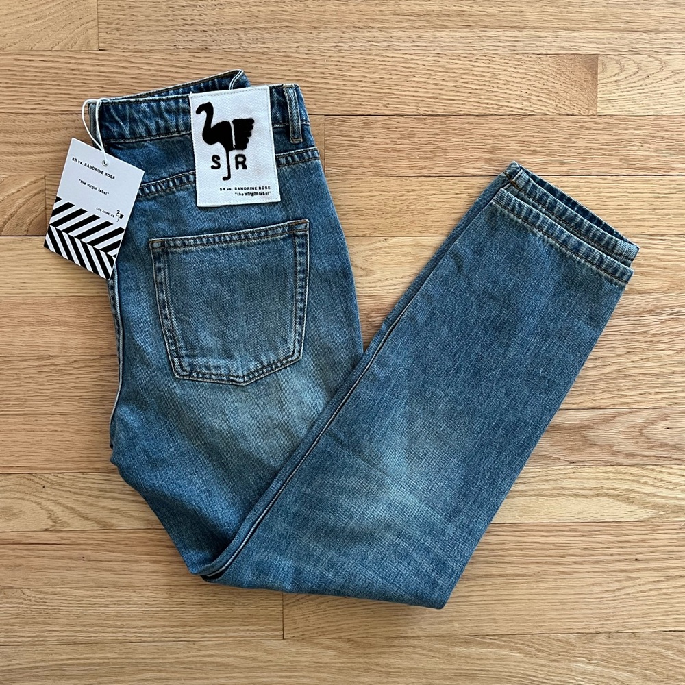 🎉HostPick🎉NWT Free People SR vs. SANDRINE ROSE “the virgin label” jeans Size: 26
